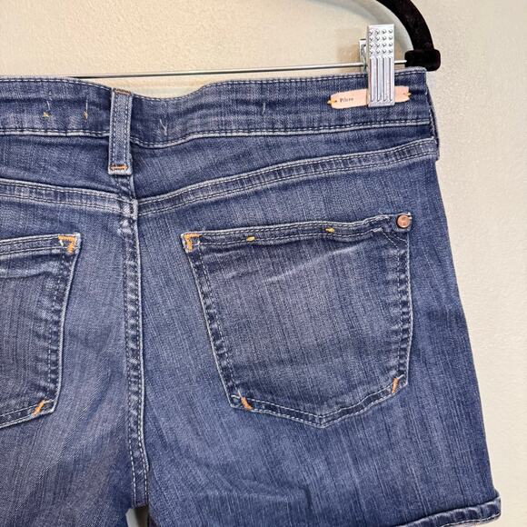 Pilcro And The Letterpress Stet Jean Shorts Womens 27 Blue Denim Mid Rise Cuffed - Picture 4 of 7